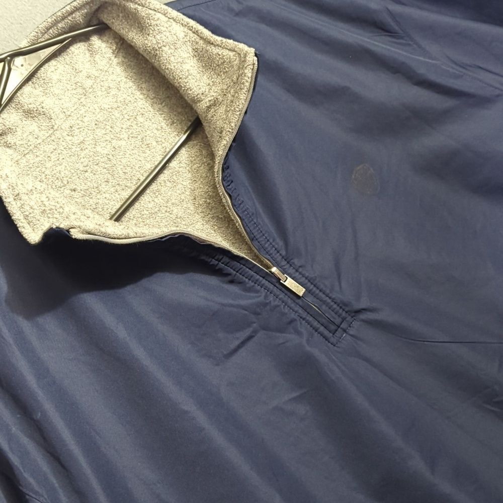 Polo Golf Jacket Men's XL Blue / Gray Reversible 1/4 Zip Pullover Performance